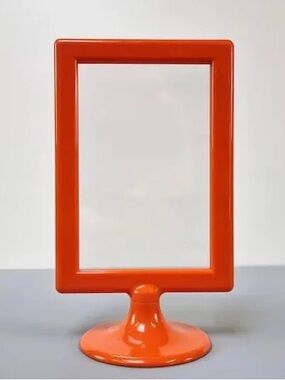 1990s IKEA Tolsby Orange Double-Sided Photo Frame